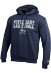 Main image for Champion Notre Dame Fighting Irish Mens Navy Blue Stacked Basketball Long Sleeve Hoodie