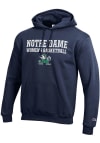 Main image for Champion Notre Dame Fighting Irish Mens Navy Blue Stacked Womens Basketball Long Sleeve Hoodie
