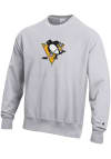Main image for Champion Pittsburgh Penguins Mens Grey LOGO Long Sleeve Crew Sweatshirt