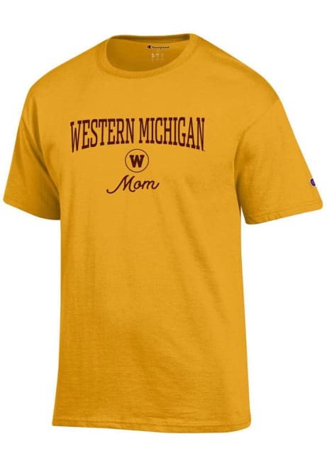 Western Michigan Broncos Gold Champion Mom Short Sleeve T-Shirt