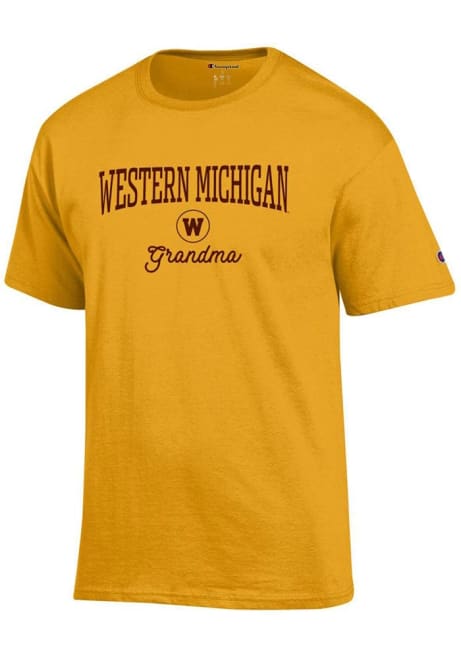 Western Michigan Broncos Gold Champion Grandma Short Sleeve T-Shirt