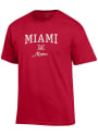 Miami RedHawks Womens Champion Mom T-Shirt - Red
