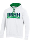 Main image for Champion Notre Dame Fighting Irish Mens White Stadium Flat Name Long Sleeve Hoodie