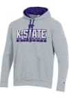 Main image for Mens K-State Wildcats Grey Champion Stadium Flat Name Hooded Sweatshirt