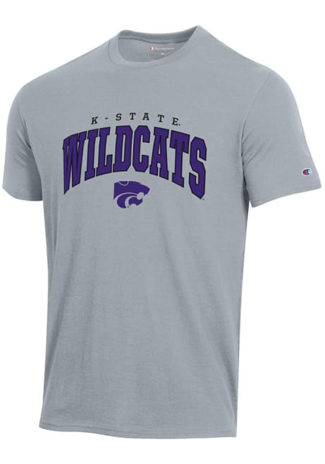K-State Wildcats Grey Champion Stadium Short Sleeve T Shirt