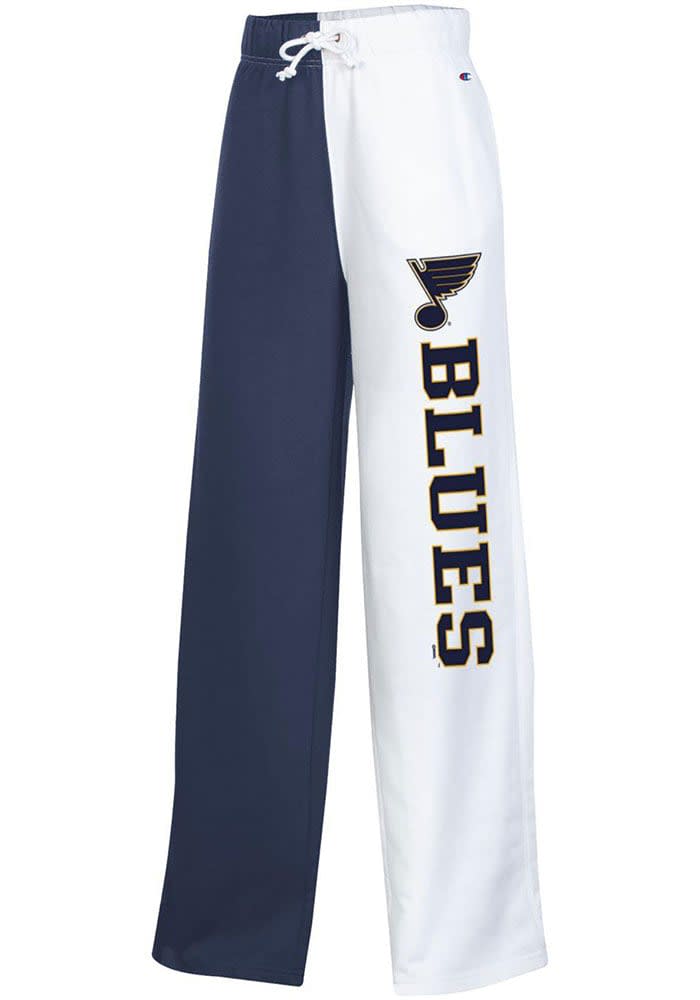 Champion St Louis Blues Women s Fan White Sweatpants White 60 Cotton 40 POLYESTER Size 2XL Rally House