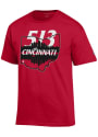 Cincinnati Bearcats Champion 513 Day T Shirt - Red