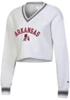 Main image for Champion Arkansas Razorbacks Womens White RW Cropped Crew Sweatshirt