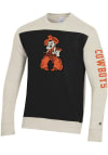 Main image for Champion Oklahoma State Cowboys Mens Black Yoke Colorblocked Long Sleeve Crew Sweatshirt