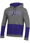 Main image for Mens K-State Wildcats Charcoal Champion Big Stripe Hooded Sweatshirt