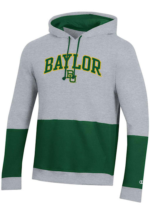 Champion Baylor Bears Mens GREY Big Stripe Hoodie 14759174