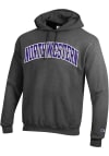 Main image for Champion Northwestern Wildcats Mens Charcoal Versa Twill Long Sleeve Hoodie