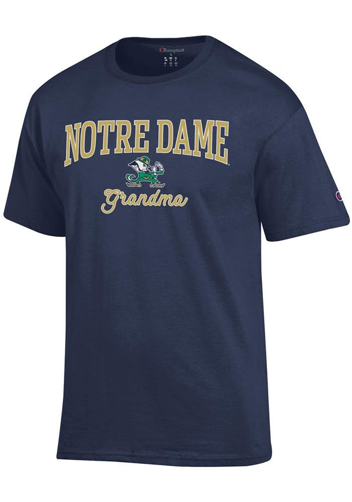 Champion Notre Dame Fighting Irish Womens NAVY Grandma T-Shirt