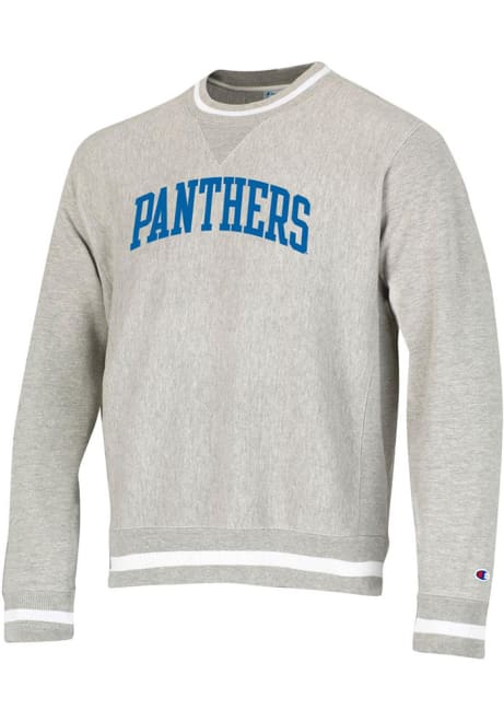 Mens Pitt Panthers Grey Champion Vintage Wash Reverse Weave Crew Sweatshirt