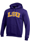 Main image for Champion LSU Tigers Mens Purple Twill Arch Name Long Sleeve Hoodie