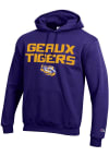 Main image for Champion LSU Tigers Mens Purple Stacked Slogan Long Sleeve Hoodie