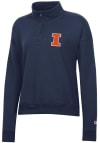 Main image for Womens Illinois Fighting Illini Navy Blue Champion Powerblend Qtr Zip