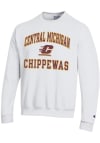 Main image for Champion Central Michigan Chippewas Mens White Number 1 Long Sleeve Crew Sweatshirt