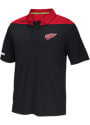Reebok Detroit Red Wings Mens Black Statement Polo Short Sleeve Polo Shirt