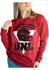 Main image for Womens Nebraska Cornhuskers Red Gameday Social Comfort Crew Sweatshirt