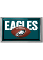 Philadelphia Eagles Rectangle Domed Car Emblem - Midnight Green