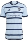 Main image for Sporting Kansas City Mens Adidas Authentic Soccer Home Jersey - Blue