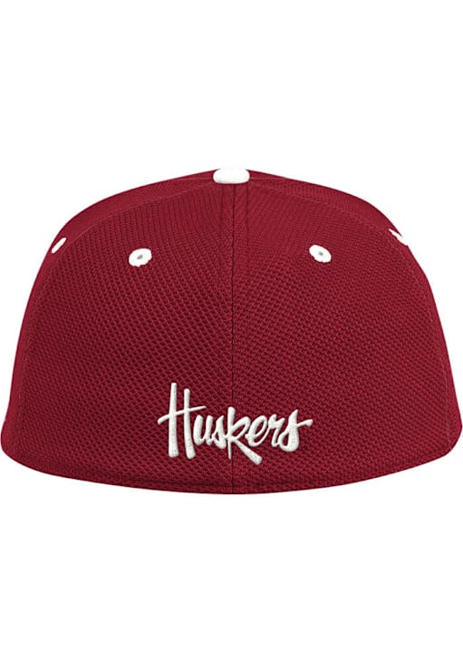 Nebraska Cornhuskers Adidas Red Baseball On-Field Fitted Hat