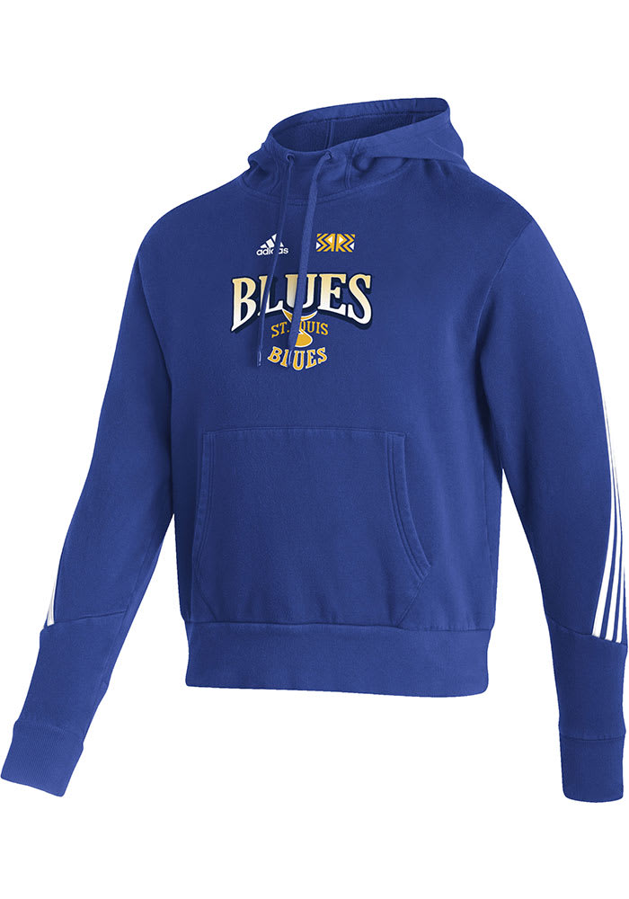 Adidas St Louis Blues 2022 Reverse Retro Lifestyle Hoodie Blue