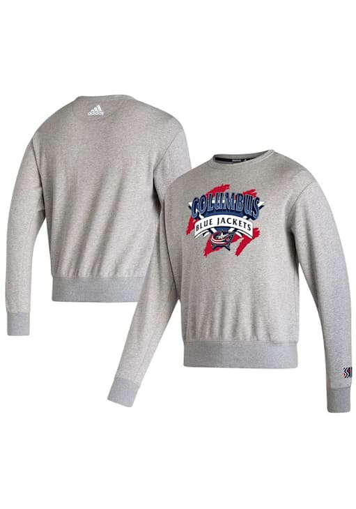 Adidas Columbus Blue Jackets Mens GREY/WHITE 2022 Reverse Retro