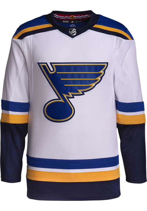 Adidas St Louis Blues Mens WHITE Primegreen Hockey Jersey