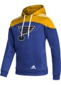 St Louis Blues Adidas Pullover Hooded Sweatshirt - Blue