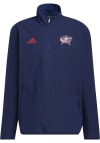 Main image for Adidas Columbus Blue Jackets Mens Navy Blue Sport Long Sleeve 1/4 Zip Pullover