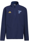 Main image for Adidas St Louis Blues Mens Navy Blue Sport Long Sleeve 1/4 Zip Pullover