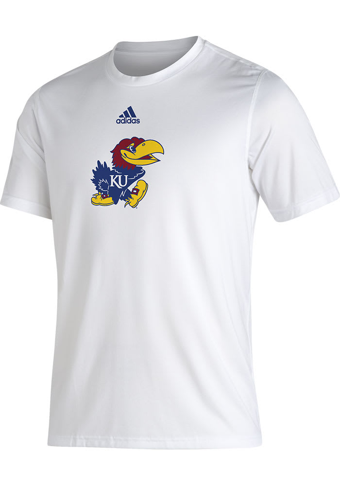 Adidas Kansas Jayhawks White Locker Logo Short Sleeve T