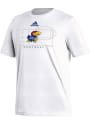 Kansas Jayhawks Adidas Locker Lines Football T Shirt - White