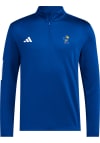 Main image for Adidas Kansas Jayhawks Mens Blue Golf 1912 Long Sleeve 1/4 Zip Pullover