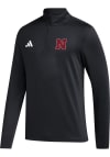 Main image for Mens Nebraska Cornhuskers Black Adidas Golf Qtr Zip Pullover