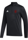 Main image for Mens Indiana Hoosiers Black Adidas Golf Qtr Zip Pullover