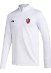 Main image for Mens Indiana Hoosiers White Adidas Golf Qtr Zip Pullover