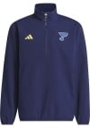 Main image for Adidas St Louis Blues Mens Blue Heavyweight Long Sleeve 1/4 Zip Pullover