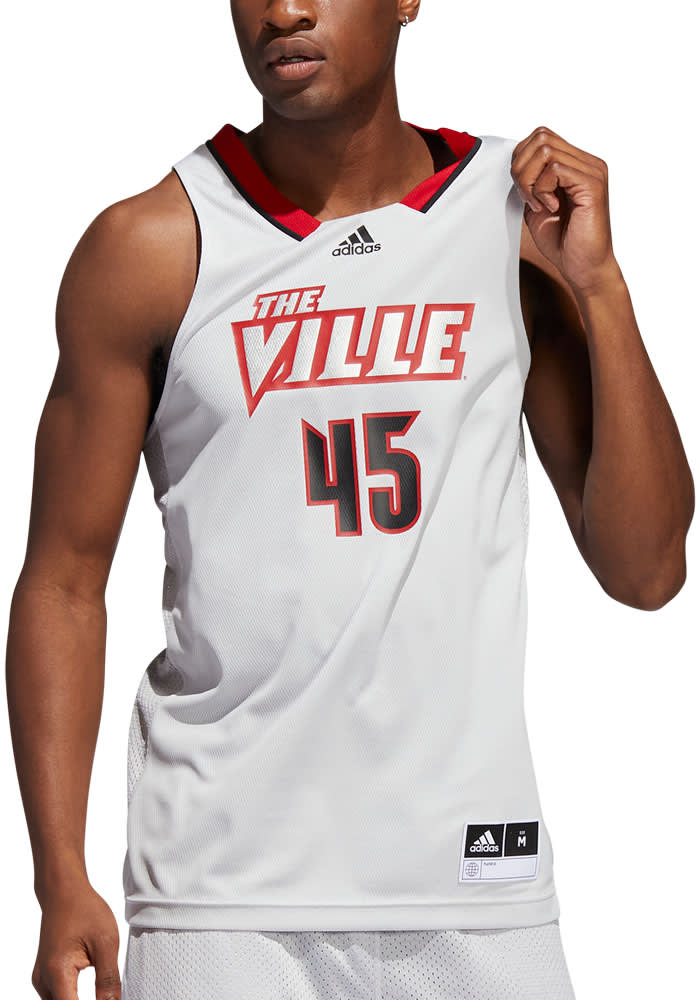 Adidas Louisville Cardinals GREY Swingman Jersey - 148501237