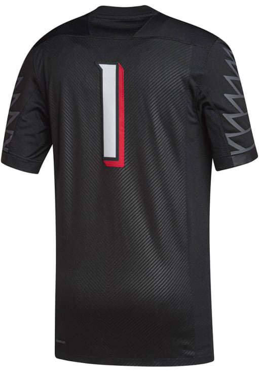 Adidas Louisville Cardinals Black Replica Football Jersey