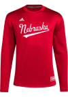 Main image for Adidas Nebraska Cornhuskers Mens Red Reverse Retro Long Sleeve Crew Sweatshirt