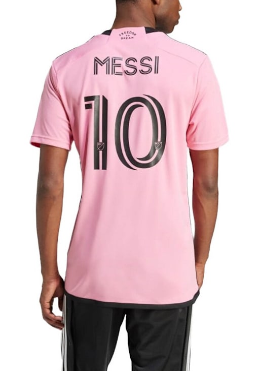 Lionel Messi Inter Miami CF Mens Replica Soccer Road Jersey - Pink