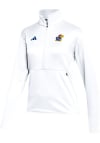Main image for Adidas KU Jayhawks Womens White Sideline 1/4 Zip Pullover