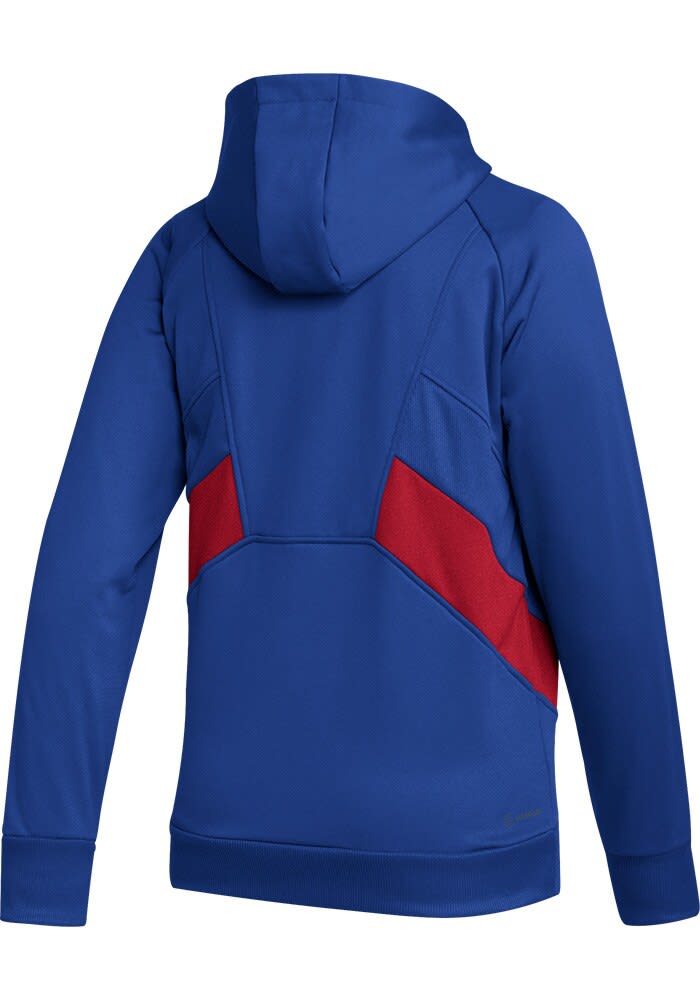 Adidas Kansas Jayhawks Womens ROYAL Sideline Hoodie - 148501845