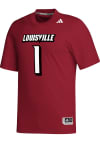 Main image for Adidas Louisville Cardinals Red Replica Football Jersey