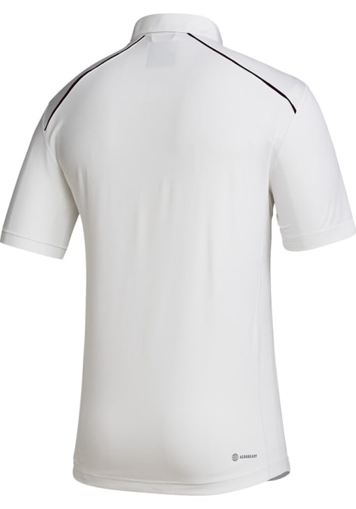 Adidas Texas A&M Aggies Mens White Primary Logo Short Sleeve Polo