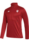 Main image for Adidas Indiana Hoosiers Mens Crimson Primary Logo Knit Long Sleeve 1/4 Zip Pullover