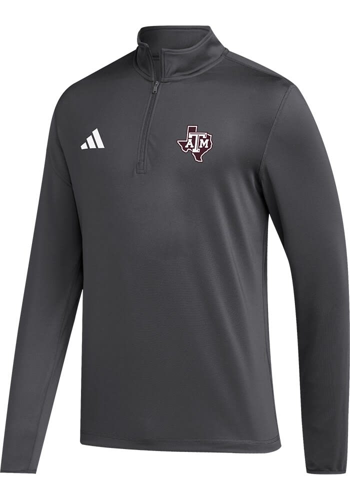 Adidas Texas A&M Aggies Mens GREY Coaches Pullover - 148502280
